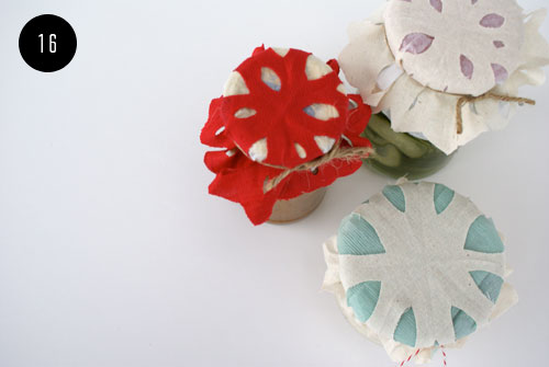 16th day of Christmas crafts: Snowflake jar toppers
