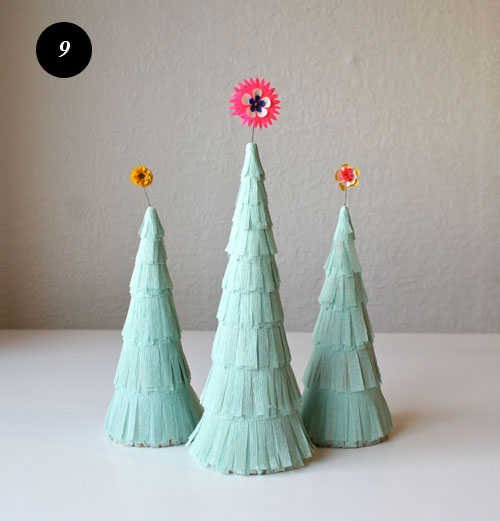 9th day of Christmas Crafts: Flapper trees
