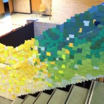 pixelated-post-it-staircase-2
