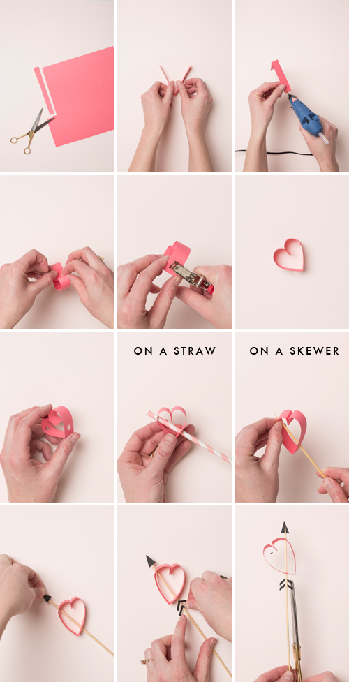 make a heart straw