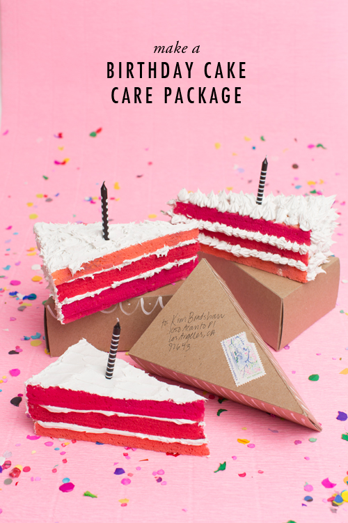 Send a birthday cake care package in the mail