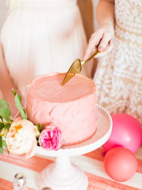 Flamingo Pop. A bridal collaboration with BHLDN and The House That Lars Built. Cakes from Le Loup. Florals by Tinge. Photo by Jessica Peterson.