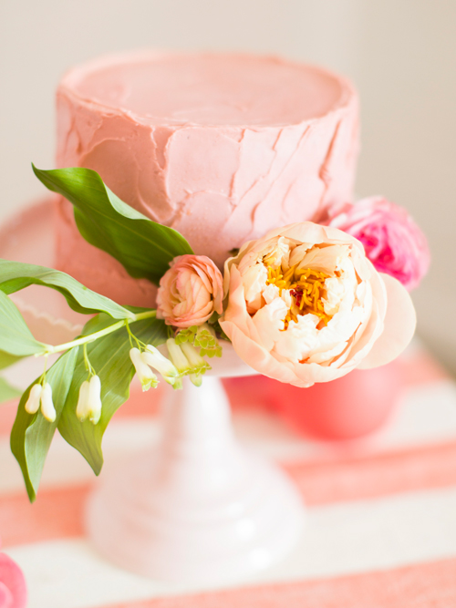 Flamingo Pop. A bridal collaboration with BHLDN and The House That Lars Built. Cakes by Tess Comrie of Le Loup. flowers by Ashley Beyer of Tinge. Photo by Jessica Peterson.