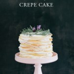 lavender-honey-crepe-cake-on-pink-cake-stand
