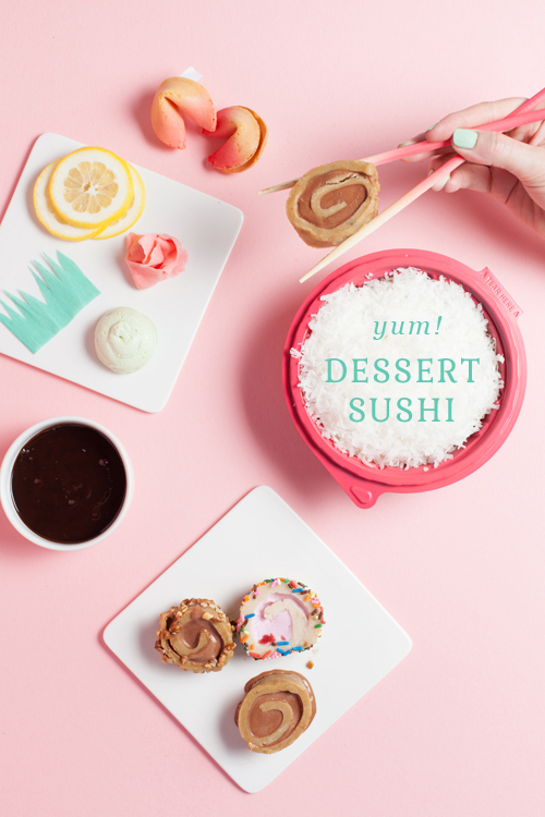 Dessert sushi