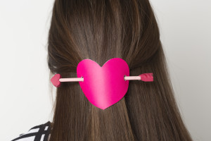 diy valentine's day hair pin
