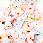 edible flowers bark paper and stitch