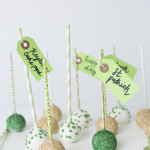 Green, Gold, and White Cake Pops for St. Patrick’s Day