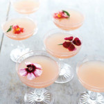 flowers in cocktail