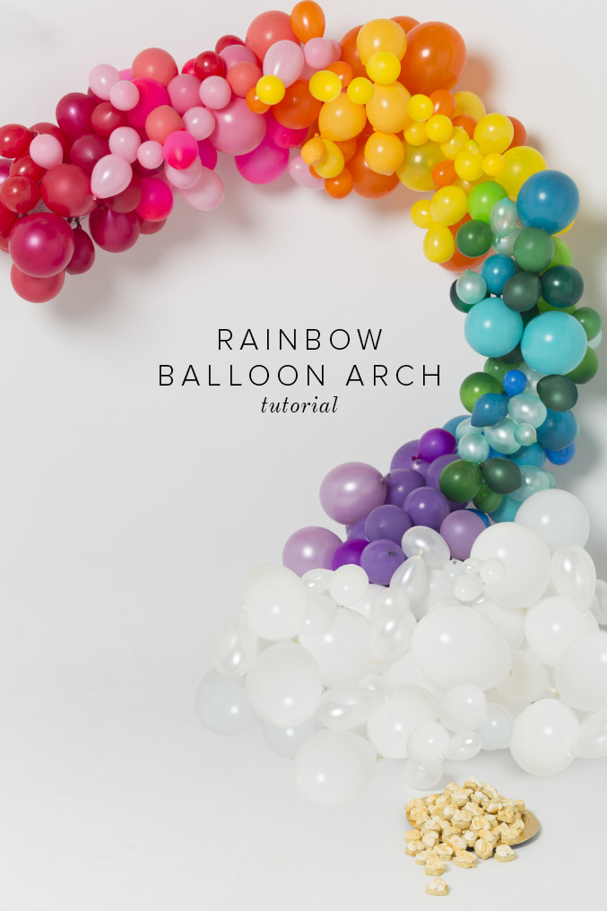 rainbow balloon arch tutorial