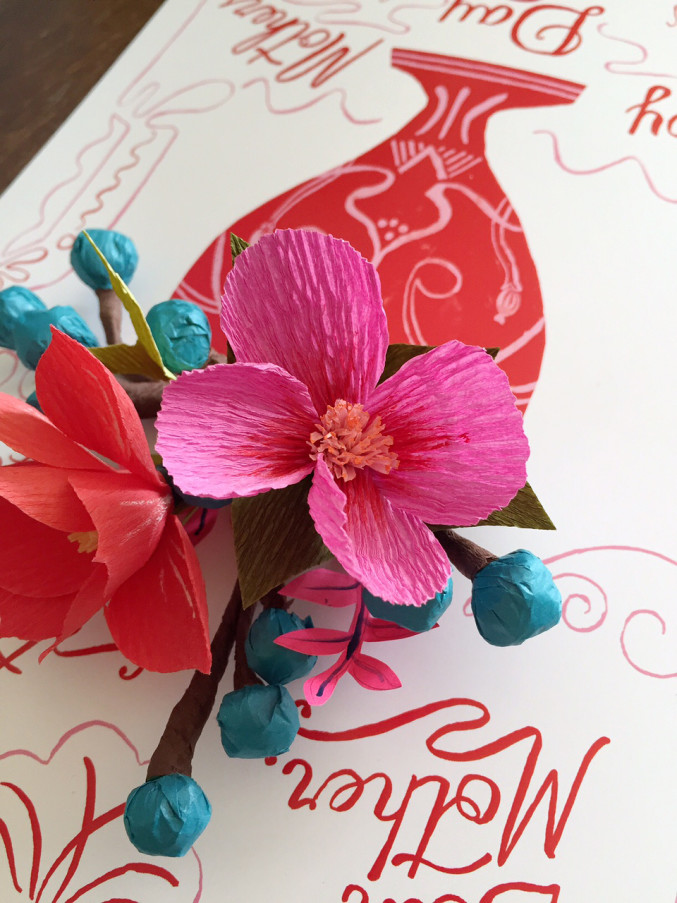 Mother's Day card vase