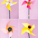Giant flower pinwheels for kids