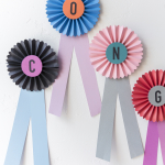 Prize ribbon “Congrats” rosettes