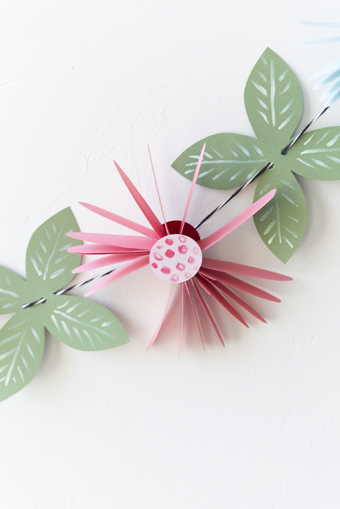 Paper flower garland
