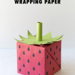 Turn your wrapping paper into an strawberry!