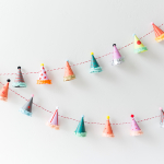 Mini party hat garland