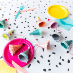 Mini party hat garland
