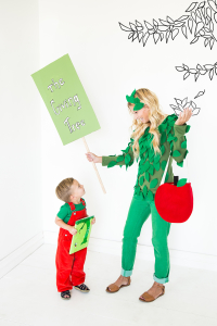 mom and son in giving tree halloween costumes