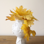 Fall leaf head vase