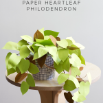 DIY paper heart leaf philodendron
