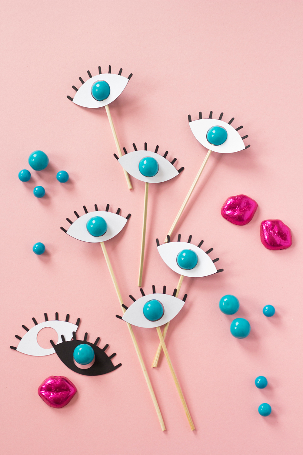 eyeballs with gumball pupils modern party