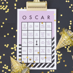 Free printable Oscar bingo card