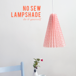 DIY no sew fabric lamp