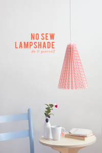DIY no sew fabric lamp