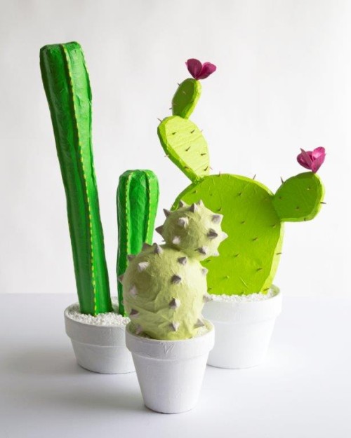 papier mache cactus