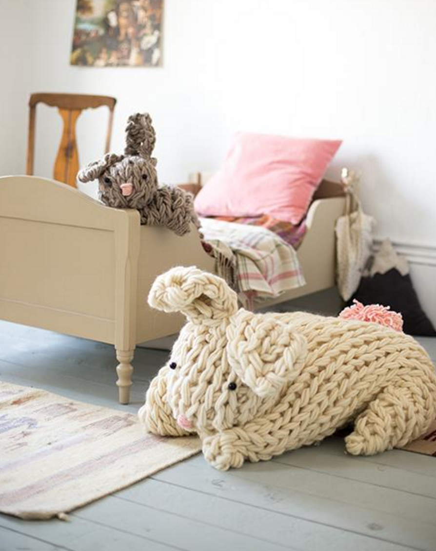 Giant arm knit bunny