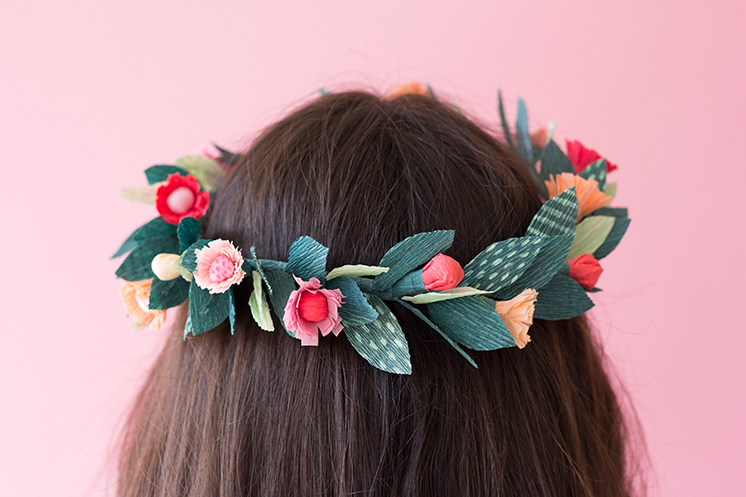 DIY Paper spring floral crown