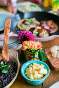 Mexican Food in Joss and Main dinnerware with florals