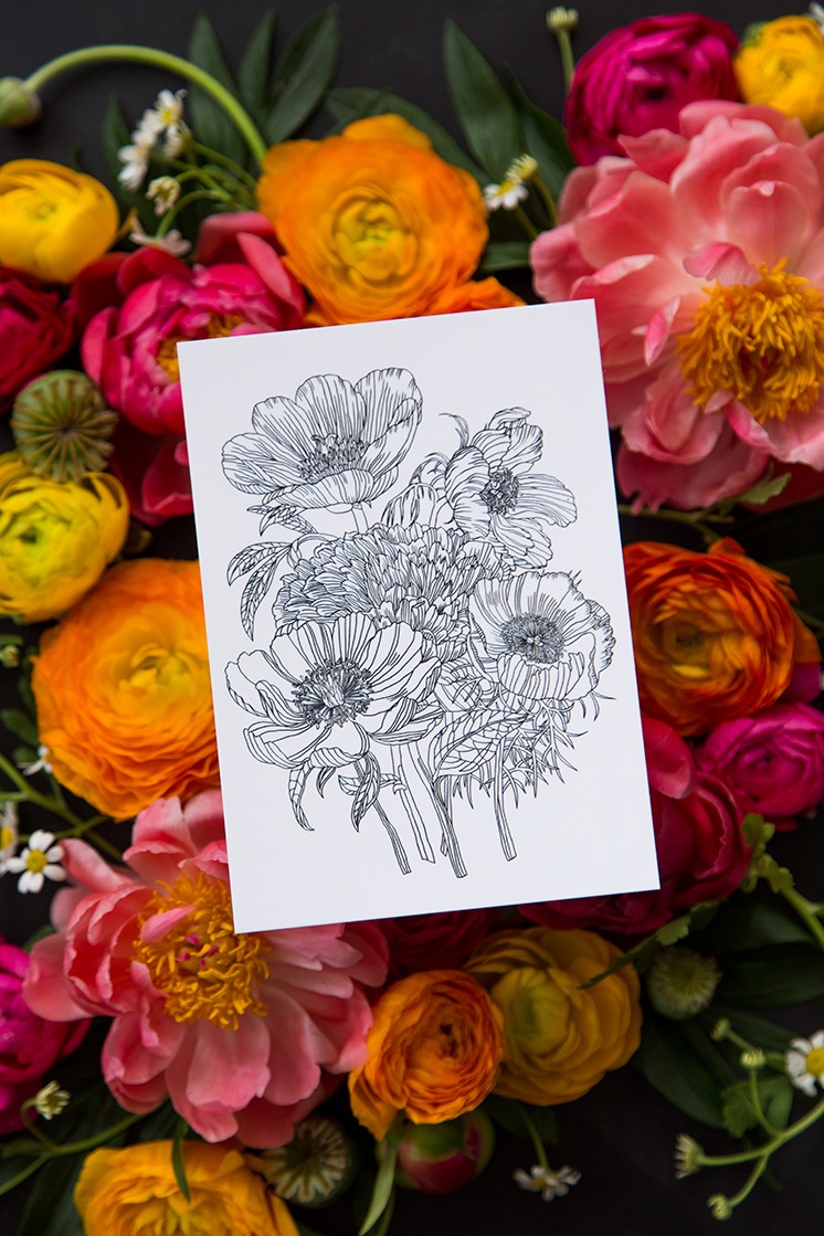 lars postcard amidst blooms