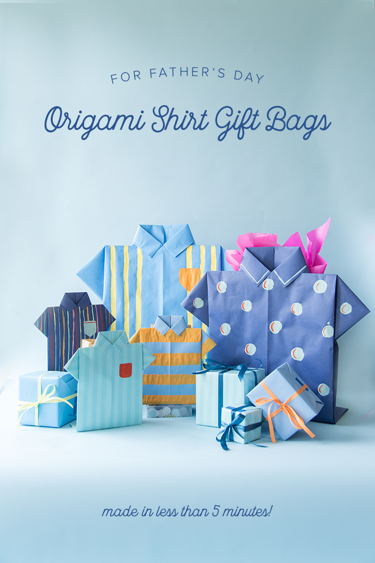 Father's Day origami shirt gift bags