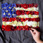 American Flag in flowers
