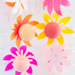 DIY paper flower lights using Bright Lab on The House That Lars Built