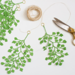 DIY paper maidenhair fern mobile