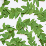 DIY green leaf paper garland