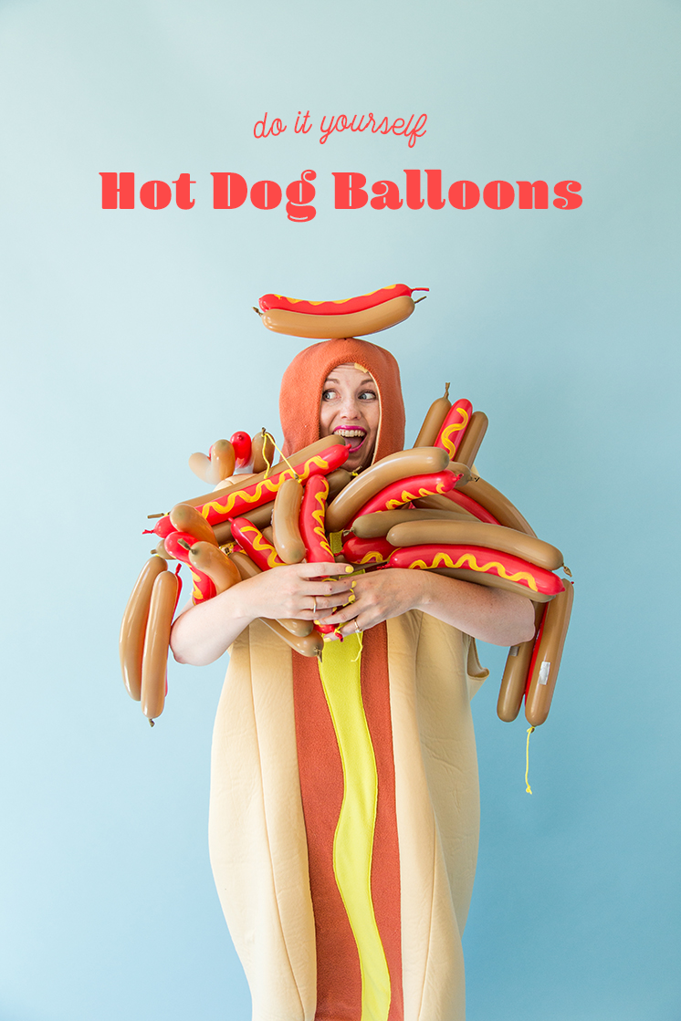DIY hot dog balloon