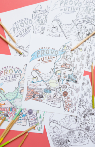 Provo City Guide and coloring page
