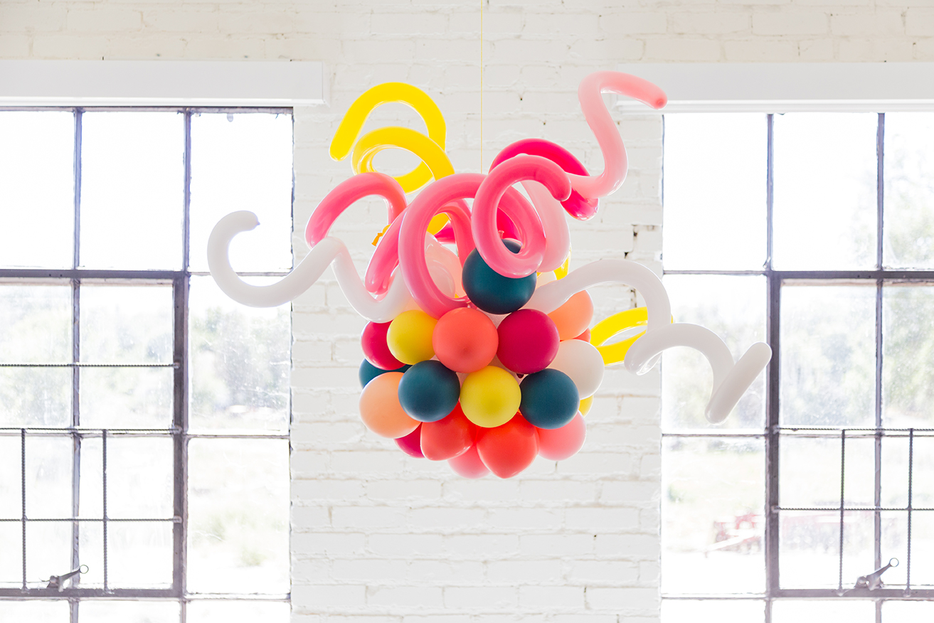 balloon chandelier for a party