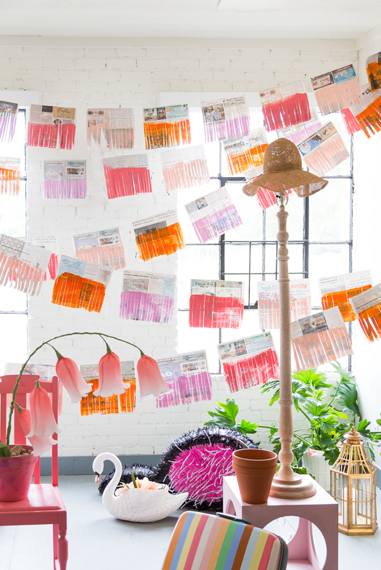 DIY newspaper garlands - The House That Lars Built