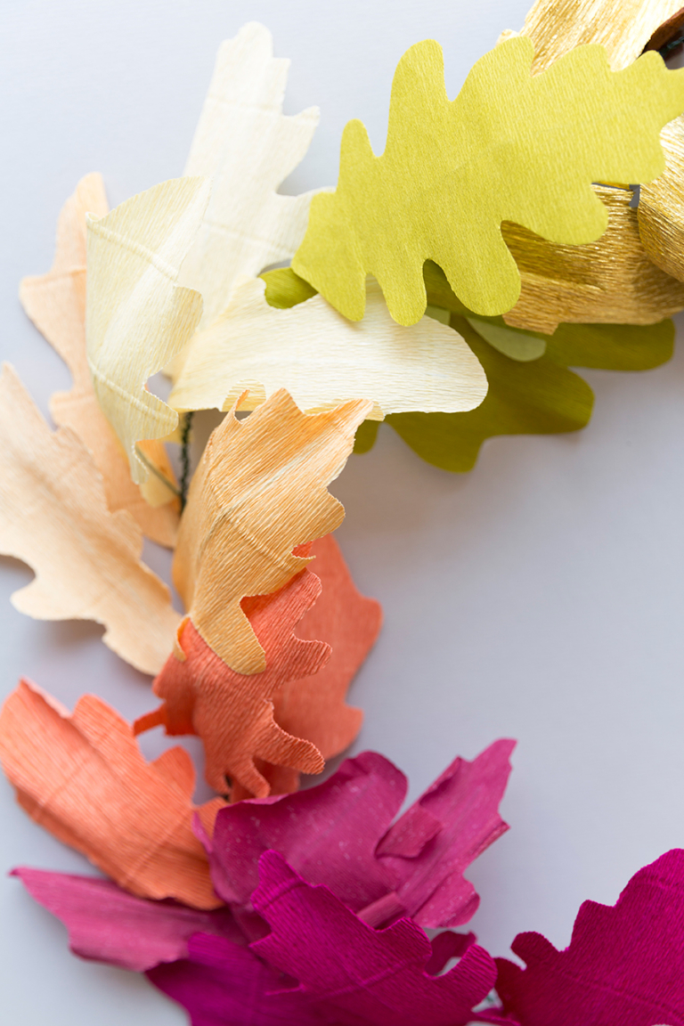 DIY paper leaf fall garland The House That Lars Built