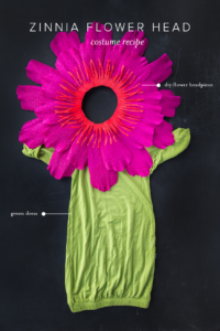 zinnia flower head costume