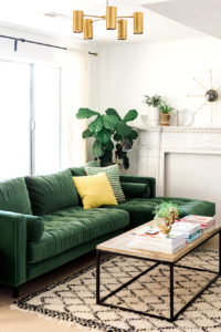 the green sofa