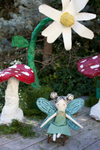 diy paper mache mushroom with fairy