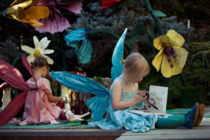 diy paper mache flower fairy girl costume