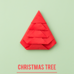 How to fold a Christmas tree with a napkin