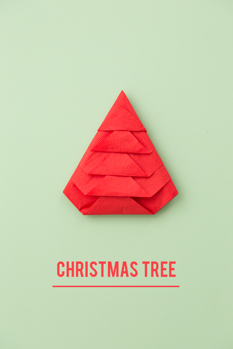 How to fold a Christmas tree with a napkin - The House That Lars Built