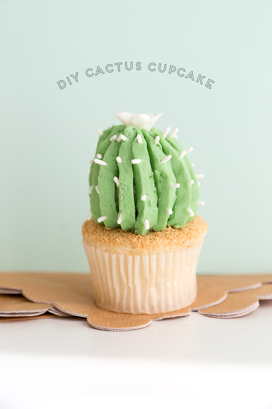 DIY Cactus cupcake